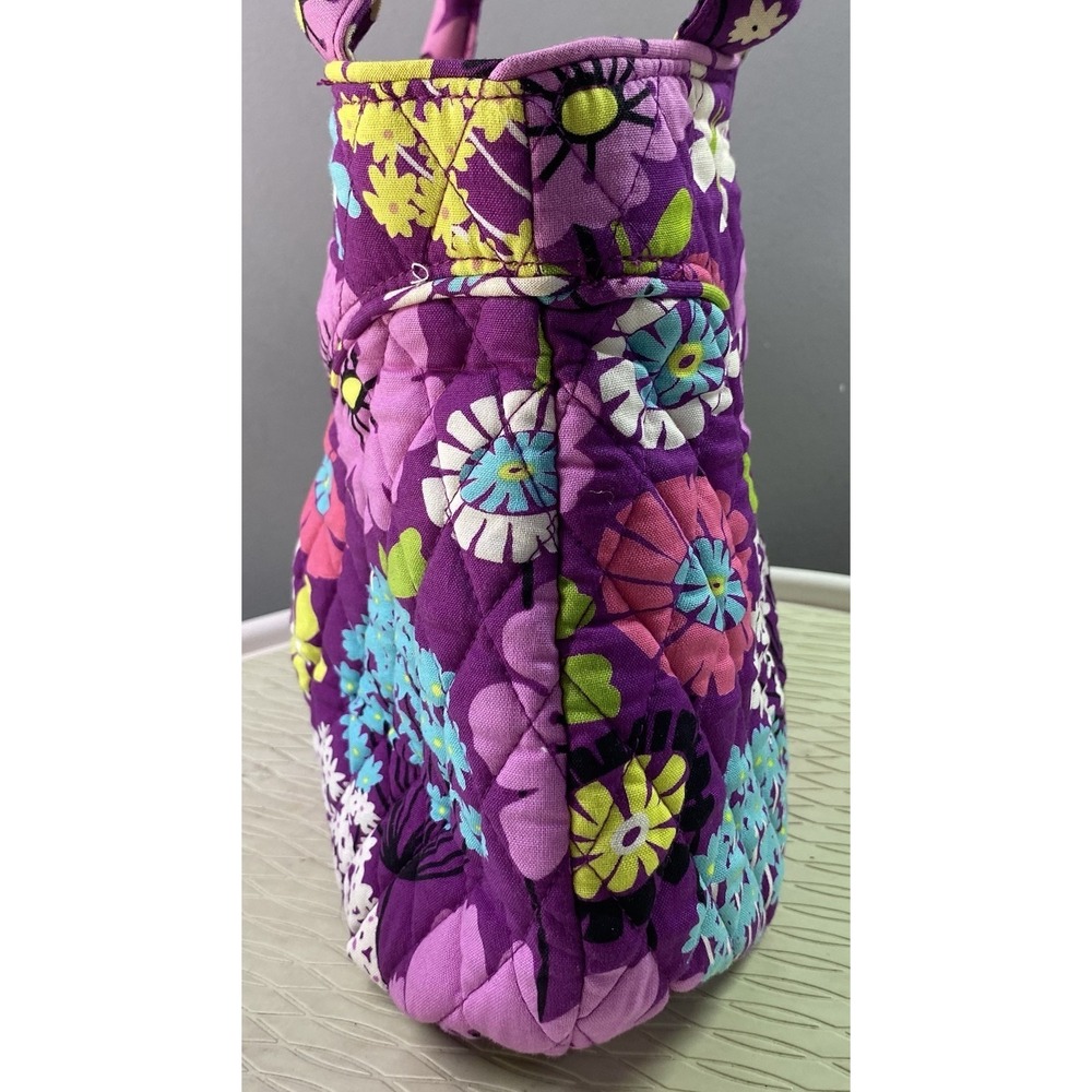 Vera Bradley Flutterby Purse Shoulder Bag Purple Flower Butterfly NWT 8.5x12x4" - Picture 3 of 11